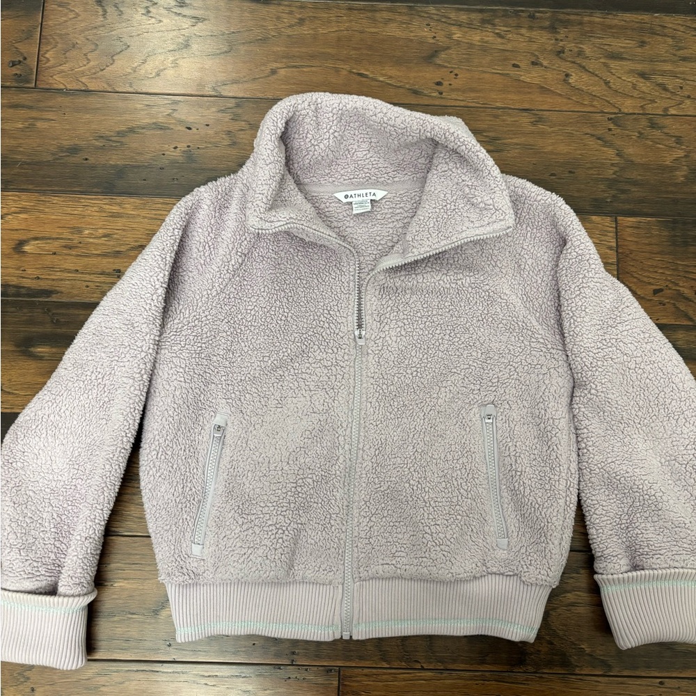 Athleta Light Purple Sherpa Jacket